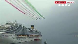 Trieste Frecce Tricolori per il quotbattesimoquot di Costa Venezia [upl. by Rosemari]