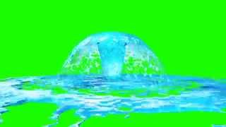 Green Screen Realistic Water Geyser RealFlow  Footage PixelBoom [upl. by Negah463]