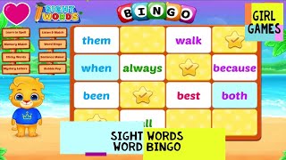 Sight Words Game Word Bingo  Sight Words for First Grade Grade 2 Kindergarten  Matching Words [upl. by Myers]