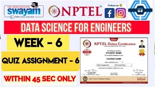 Data Science For Engineers  Week 6 Answers 2024  NPTEL 2024 [upl. by Radu577]