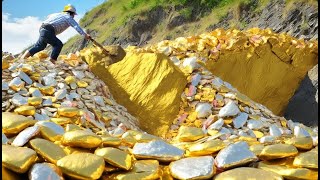 OMG Lucky Lucky Day Mining Gold  Finding and digging gold [upl. by Hcirteid497]