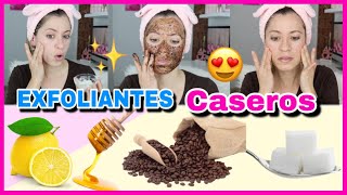 3 EXFOLIANTES CASEROS Y NATURALES PARA LA CARA  PIEL SUAVE Y BONITA  NatyGloss [upl. by Halas]