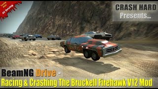 BeamNG Drive  Racing amp Crashing The Bruckell Firehawk V12 [upl. by Durarte643]