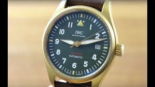 IWC Pilots Watch Spitfire Bronze 326802 IWC Watch Review [upl. by Anaul]