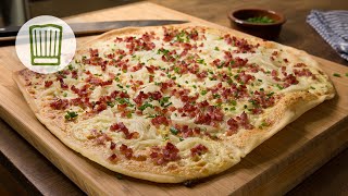 Schneller Flammkuchen Rezept chefkoch [upl. by Aihsilat398]