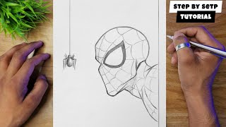 Easy Spiderman Drawing For Beginners Step By Step Tutorial For Toddlers [upl. by Pelpel]