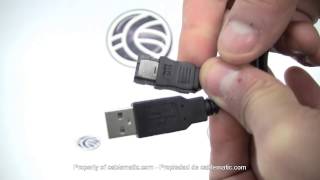 Cable eSATAp a SATA USB 5V de 40cm distribuido por CABLEMATIC ® [upl. by Godderd]