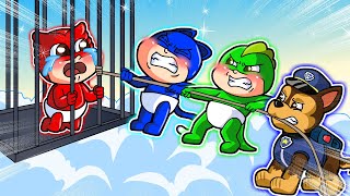 Why is Baby OWLETTE locked in a cage CATBOY GEKKO can open the door to bring Catboy out  PJ MASKS [upl. by Ahsitil]