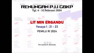 Renungan PJJ GBKP Minggu Ini Tgl 4  10 Pebruari 2024 [upl. by Nylra]