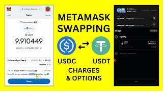 How to Swap USDC to USDT in Metamask  Best Options Demo [upl. by Aitram]