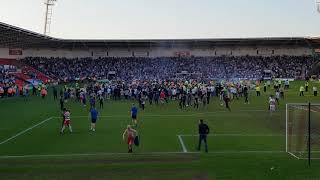 Doncaster Rovers vs Wigan Athletic pitch invasion [upl. by Longtin]