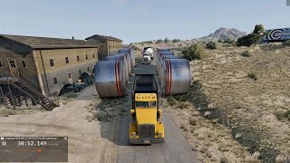 Trucks amp Bus car vs Giant Bollards beamngdrive shorts beamngdrivemods [upl. by Carly]