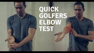 Quick Medial Epicondylitis Test Golfers Elbow [upl. by Ardnossac403]