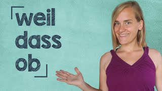 Learn Subordinating Conjunctions in German  Part 1 weil  dass  ob  A2 with Jenny [upl. by Nadler486]