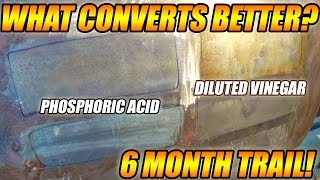 phosphoric acid vs vinegar 6 month experimenttest rust prevention [upl. by Petronia]