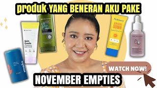 NOVEMBER EMPTIES  SKINCARE HAIR CARE YANG BENERAN AKU PAKE [upl. by Zenia596]