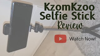 KzomKzoo Tripod Wireless Selfie Stick With BlueTooth Remote [upl. by Nodarb]