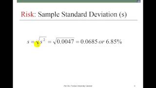 Risk amp Return 1 of 7  Introduction [upl. by Innavoeg]