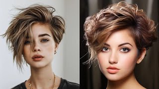 Short Pixie Hair cut And Bob Hair Dye colors Ideas for women [upl. by Barbaraanne224]