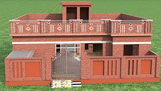 building design ghar ka design 45 by 45 House Plan  A Beautiful House [upl. by Haodnanehs]