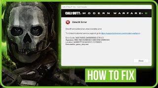 MW2 DIRECTX ERROR FIX 2023  Fix COD MW2 Directx Encountered An Unrecoverable Error [upl. by Ecirahc]