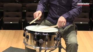 Gretsch Drums Brooklyn Steel Snare Drum Review by Sweetwater [upl. by Sirhc]