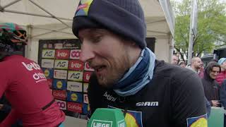 Bauke Mollema  Interview at the start  Liège  Bastogne  Liège 2024 [upl. by Ajani]