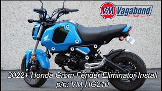 Honda Grom 2022 Fender Eliminator Install  Vagabond Motorsports VMHG210 [upl. by Deedahs580]