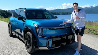 Best NEW 3 Row ELECTRIC SUV 7 Seater 2024 Kia EV9 [upl. by Nikita]