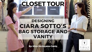 Part 2 CIARA SOTTOS Closet Tour  How I Designed and Organized Her Bag Storage and Vanity [upl. by Aurelea]