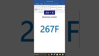 Wheelchair ♿ Symbol in MS Word [upl. by Alil]