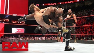 Braun Strowman amp Bobby Lashley vs Sami Zayn amp Kevin Owens Raw April 23 2018 [upl. by Yajiv248]