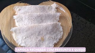 COMO FAZER TAPIOCA COM MASSA PRONTA RECHEADA COM PRESUNTO E QUEIJO  TAPIOCA FÁCIL E RÁPIDA [upl. by Asiram]