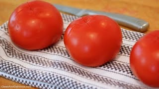 How To Peel amp Seed A Tomato  CleanampDelicious [upl. by Delinda]