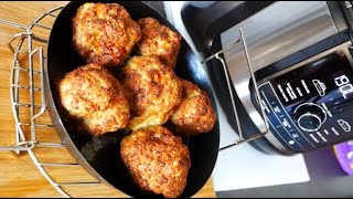 Ninja Foodi Max Deluxe Meatballs boulettes de viande Smiling Cooking With Benji English Français [upl. by Shaun]