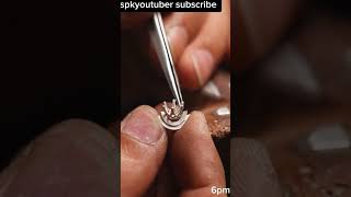 small diamond silver ring making process spkyoutuber customjewelry ring silverring jewellery [upl. by Schnabel901]