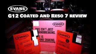 Evans G12 Coated amp Reso 7 Drumheads Review amp Performance [upl. by Vinia]