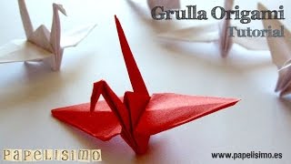 Grulla de papel Papiroflexia [upl. by Utham]