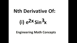 Nth Derivative of e2xSin3x  eaxSinbx  Engineering Math  In Hindi [upl. by Stonwin]