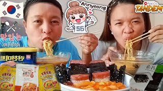 ASMR OTTOGI Cheese Ramen  Yopokki Topokki Sweet amp Spicy  Musubi Hansung Luncheon Meat MUKBANG [upl. by Ahsanat]