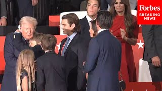 Former President Trump Hugs His Grandson Prays With Family As Day 3 Of RNC Comes To Close [upl. by Neltiak]