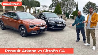 Renault Arkana Etech  Citroën C4  Comparativa  Test  Review en español  cochesnet [upl. by Ennayt75]