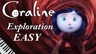 Coraline Piano Tutorial  Exploration EASY  Sheet Music amp MIDI [upl. by Clarhe]