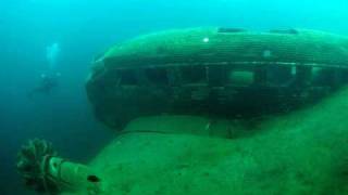 Airplane wreck Junkers 52 in lake Hartvigvannet [upl. by Dearr]