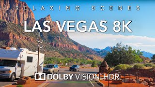 Driving Las Vegas in 8K HDR Dolby Vision  Zion Utah to Las Vegas Nevada [upl. by Kilian]