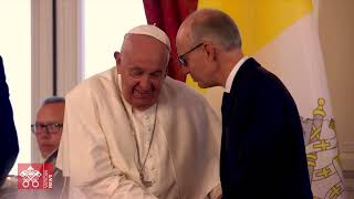 Highlights Luxembourg Meeting with the Authorities September 26 2024 Pope Francis [upl. by Peer]