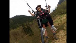 8 yr old Kaelas 1st Paragliding Tandem [upl. by Ivette643]