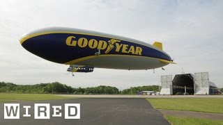 Goodyear Blimp Part 1 A New Airship Takes to the Skies  WIRED [upl. by Bible]