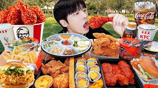 ASMR MUKBANG  직접 만든 치즈 불닭볶음면 양념치킨 김밥 치즈스틱 먹방 FRIED CHICKEN AND FIRE NOODLES [upl. by Ailero286]