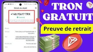 VOICI LA MEILLEURE PLATEFORME POUR GAGNER DE CRYPTO TRON TRC20 EN 2024 [upl. by Adli71]